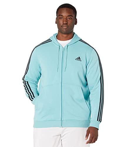 Image of adidas Men's Essentials Fleece 3-Stripes Full-Zip Hoodie, Legend Ink, Large
