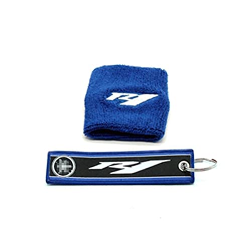 NLJYSH Motorcycle Front Brake Reservoir Sock Fluid Oil Tank Cup Cover Sheath Sleeves for YZF-R1 YZFR1 YZF R1 (Color : Blue)
