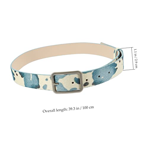 Adjustable Cow Print PU Leather Belt for Women Lightweight Western Style Waistband Fashion Accessory for Jeans and Trousers Animal Pattern Design2