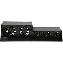 Cooling Fan USB External Cooler 5 Fan Temperature Control for 4 Gaming Console Black, NIZUUONE6wy4n82gae