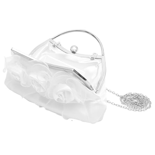 Pochette pour banquet et cocktail chic, sac de soirée rigide avec fleur