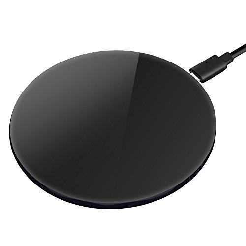 AZDOME Caricatore Wireless Qi con indicatore LED Ricarica Standard 5W/ 7.5W per iPhone 8/8 Plus e iPhone X Caricabatterie Senza Fili con Ricarica Rapida Fino a 10W/ 15W per Samsung Galaxy - NM80