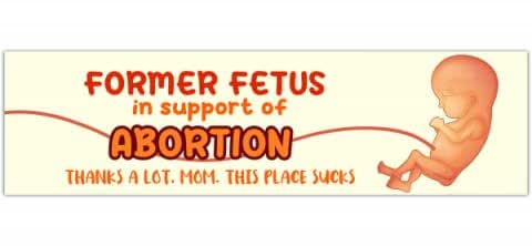 Amazon.com: Pro-Choice Bumper Sticker - Former fetus in support of ...