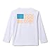 Columbia Youth Boys Toddler PFG Terminal Tackle Fish Flag Long Sleeve Shirt, White/Blue Echo Fish Flag, 4T
