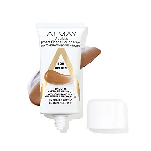 Almay Anti-Aging Foundation, Smart Shade Face Makeup with Hyaluronic Acid,
