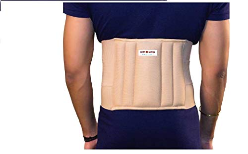 Image of Orthowala LS Support Belt - Back Support Pain Reliever Enhance Back Posture - Beige Color (XXL-45-49-inches)