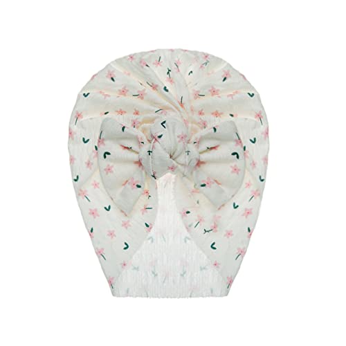 Yili Maizi Baby Girl Hat With Disc Flower Newborn Infant Toddlers Beanies Caps Hats Baby Kids Knotted Turbans Headband Cap #TOP2