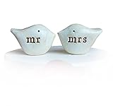 Wedding cake topper.. vintage white color mr and mrs love birds for your cake top decor... Handmade and perfect for rustic weddings