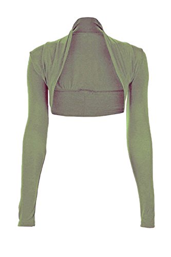 Bolero Cexi Couture manga larga chaqueta corta caqui alta costura
