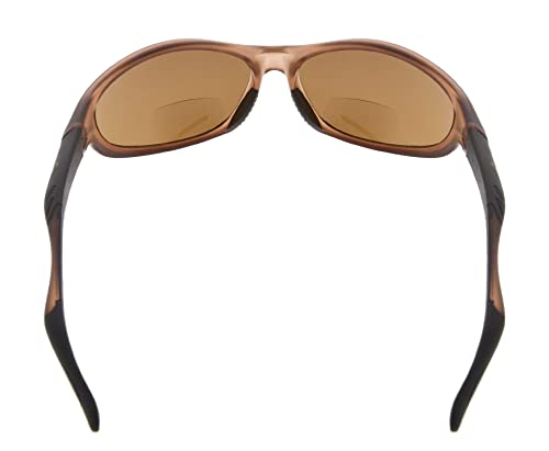 Image of Eyekepper Bifocal Sunglasses for Women Men, Rectangular Frame | Outdoor Sports Bifocal Reading Sunglass, with Readers Built in, Mens Tinted Sun Reader Bifocals, Ladies Cheater,Wrap Half Rim
