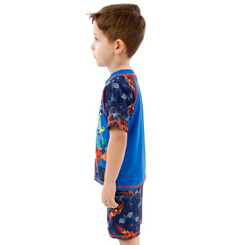 Blaze and The Monster Machines Swim Set | Two Piece Boys Swimsuit | Boys Swim Trunks and Rash Guard4