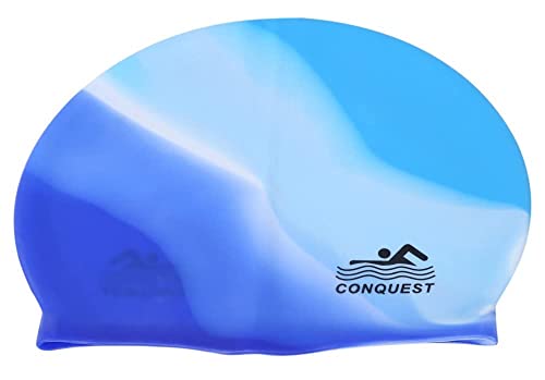 Image of Men's Swim Trunks Set with Swimming Goggles, Cap, Nose Clip & Earplugs - Quick Dry Printed Swim Shorts for Beach & Pool - Comfortable Elastic Waist Swimwear Combo