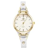 OFFCUP Damenuhr Elegante Armbanduhr Damen Analog Quarzuhr mit Lederarmband, Uhren Damen Einfache Business Klassische Lässig Quarz Uhr Kleideruhr Geschenke für Frauen, 3 Zeiger