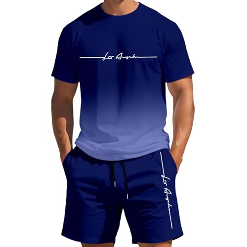 Ensemble homme t-shirt short violet 6XL fluide anti-chaleur