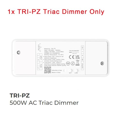 Variateur LED Triac 500W avec protocole ZigBee 3.0 et commande RF 2.4G - 2