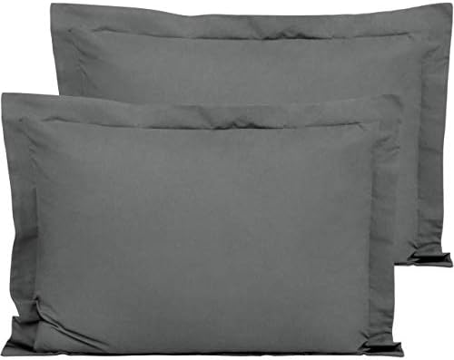 FLXXIE 2 Pack 100% Brushed Microfiber 1800 Oxford Pillowcases, Stain Fade and Wrinkle Resistant, Soft and Cozy Standard Oxford Pillow Cases | Hotel Quality Pillow Shams, Sage Green, 50x75 cm