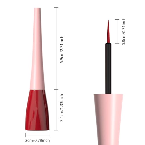 Evpct 1Pcs Dark Red Liquid Eyeliner Waterproof Dark Red Eye Liners For Women thumb #5