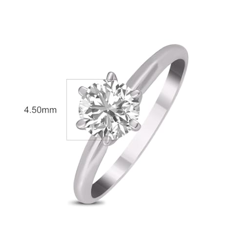 TimeLess Classics 0.50 to 3 Carat Lab Grown 6 Prong Solitaire Round Cut Diamond Engagement Ring For Women in 14K Gold4