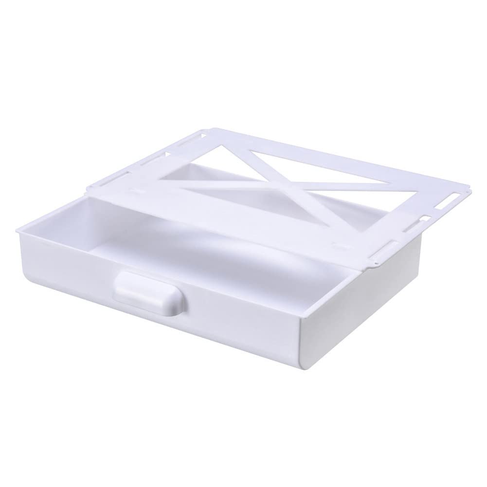 Tutuba Under Desk Drawer, Self-Adhesive Hidden Table Organizer Stationery Pencil Storage Tray Drawer for Office Kitchen Cabinet