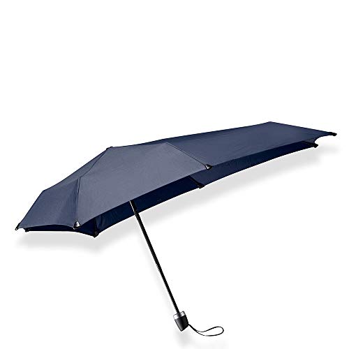 Mini parapluie pliable bleu nuit compact contre la pluie