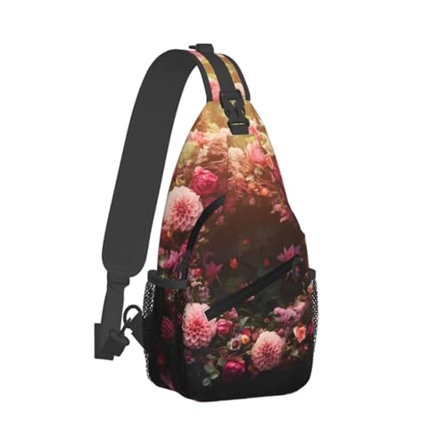 Bolso cruzado floral para hombre y mujer, mochila casual miniatura 2