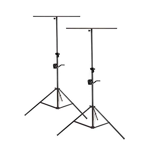 LSA-300T - Supporto per illuminazione con barra a T e treppiedi per DJ 2 pezzi