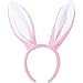Beistle Soft-Touch Bunny Ears, Pink/White