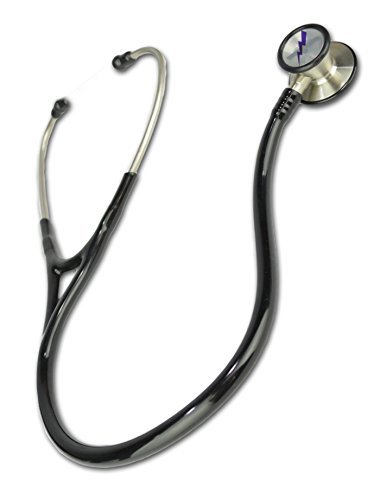 Lightning X Premium Cardiology Professional Dual Head Stainless Steel Stethoscope - Matte Black