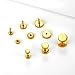 18K Gold Plated Round Stud Earrings for Men Women Cartilage Ear Piercing Plugs Tunnel Fashion Jewelry