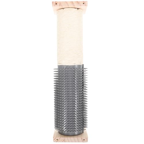 Poste rascador vertical para gatos con sisal y perchero miniatura 1