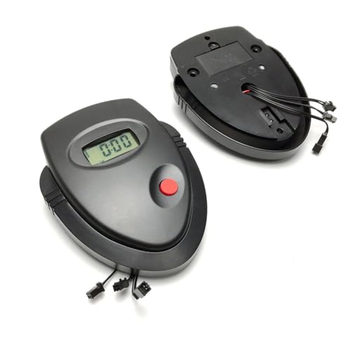 Emiif Exercise Bike Monitor LCD Display with Heart Rate Sensor for Stationary Bikes, Speedometer and Calorie Tracker, Compatible with Rowing Machine, Black