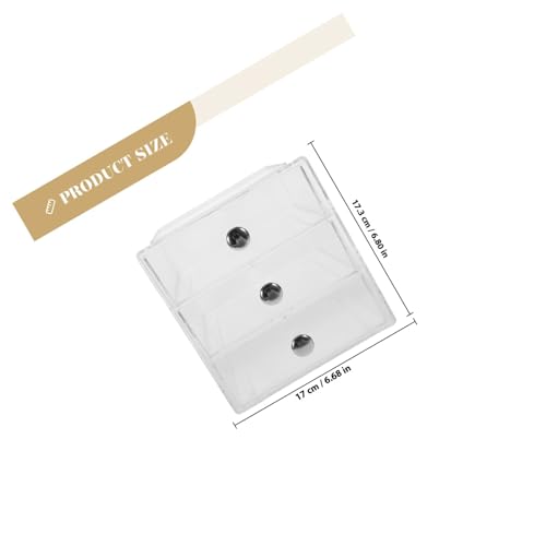 DECORNIJIA 透明多層引き出し式卓上収納ボックス 三段積み重ね可能 小物整理用テーブルトップオーガナイザー メイク用品や化粧品収納に適した
