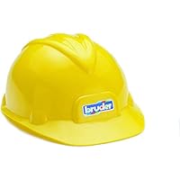 Bruder Toys Construction Worker Hard Hat Yellow Helmet for Kids Pretend Play