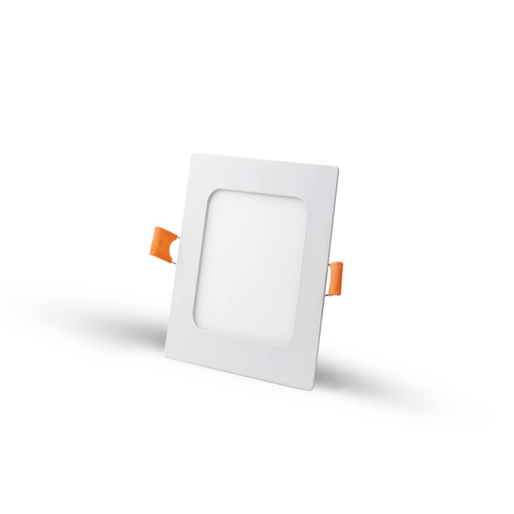 DMT 6 Watt Energy IP50 ' Dust Proof LED Square Ceiling POP Down Indoor Panel Light (4" x 4-inch, White,Metal) - Pack of 10 1