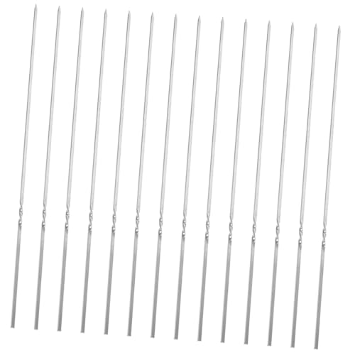 Toyvian 20 Piezas Brochetas Para Asar Brochetas De Acero Inoxidable Carne Pinchos De Acero Inoxidable Palitos Para Asar