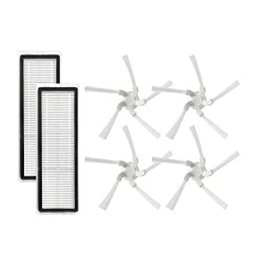 HUAYUWA Filter mit Seitenbürsten-Set Ersatz passend für Dreame Bot W10/W10 Pro Roboter-Staubsaugerzubehör, 2 Filter + 4 Seitenbürsten Cover