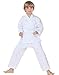 FLUORY Karate Uniform with Belt, White Karate Gi for Adult & Children, Ku-c001-white, Size 000/110CM (3'5"-3'9")