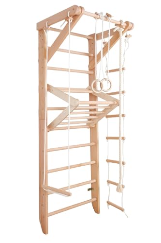 Parete da ginnastica per bambini, telaio da arrampicata Sport 4 – 220, attrezzatura sportiva, parete da arrampicata, legno, Gym, parete a pioli