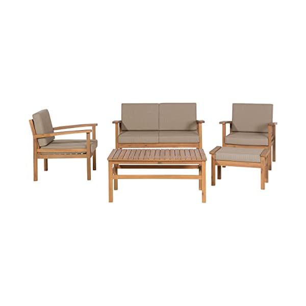 Patioco Manila Lounge-Set Akazienholz Taupe