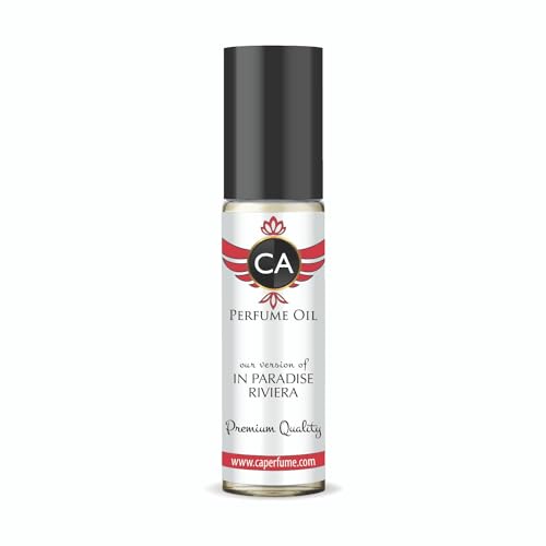 CA Perfume Impression of In Paradise Riviera Unisex Fragrance Oil Floral Woody Musk Scent Long Lasting Perfumes for Women &amp; Men Travel Size TSA Ready Mini Parfum Body Oil Roll-on 0.33 Fl Oz 10ml