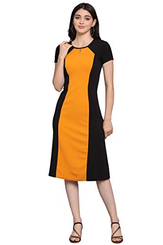 Image of PURVAJA Women's Fit & Flare Knee-Length Dress