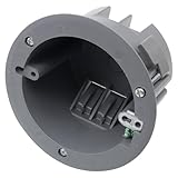 MAKERELE 1 Gang Round Old Work Ceiling Box, 4.25” Dia PVC Round Old Work Outlet Box, 18 Cubic Inches Grounded Circular Electrical Outlet Box for Home Improvement and 2 Hours Fire Safety (1 Pack)