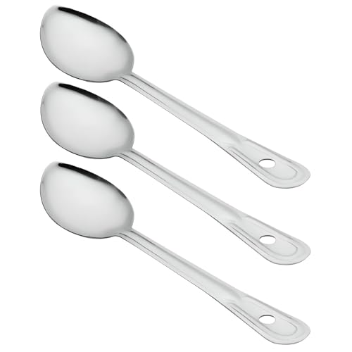 OCS Parts Professional Series Cooking Spoons | Stainless Steel Stirring and Basting Spoons for Home and Commercial Kitchens | Dishwasher Safe