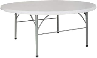 Flash Furniture 72'' Round Bi-Fold Granite White Plastic Folding Table [DAD-183RZ-GG]