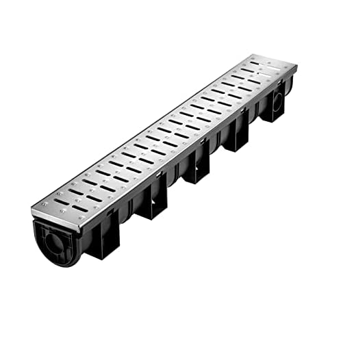 3 Pack Drainage Trench Driveway Channel Drain with Steel Grate 5.8x5. 2 Inch Drainage Drain System for Garden Driveway (Color : Black Outer Diameter : 5.8x5.2x39 inch)