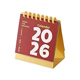 Tragbarer Tischkalender 2026, 12-Monatskalender, Planer von 01 bis 12, für Notizen, Termine, Aufgaben, Magagement, professioneller Meeting-Planer