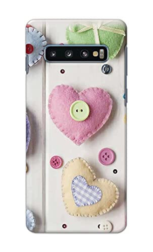 Image of PRINTFIDAA Heart Shape Hard Back Cover for Samsung S10 Plus (6.4 inch), SM-G975F / DS, SM-G975U, SM-G975W Back Cover -(P6) KAT1010