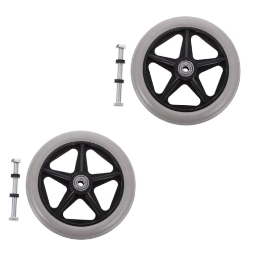 HEATSHAKING 車椅子用前輪 ユニバーサルホイール 耐久性のある交換用キャスター 滑らかな移動実現 車椅子アクセサリー 2個セット