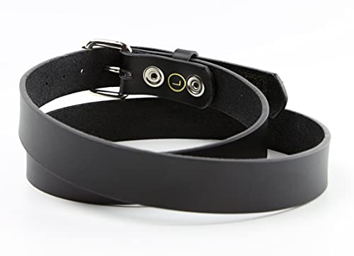 Genuine Leather Mens Heavy Duty Black Leather Belt 1 1/4" Wide3