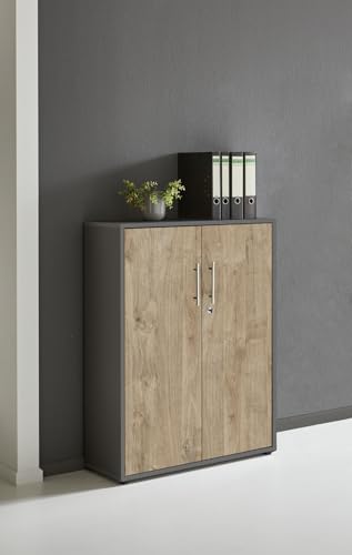 Aktenschrank in Anthrazit Gold Harbor Oak Office Edition abschließbar als Einzelschrank oder Schrankwand Verschiedene Ausführungen (Aktenschrank 3 OH) Aktenschrank in Anthrazit Gold Harbor Oak Office Edition abschließbar als Einzelschrank oder Schrankwand Verschiedene Ausführungen (Aktenschrank 3 OH)